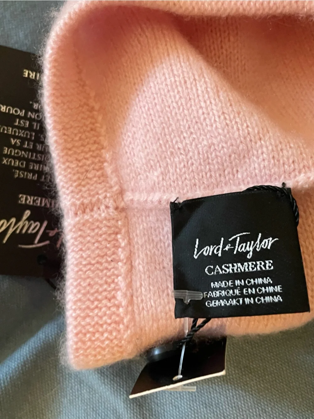 Pink 100% Cashmere Beanie, NWT